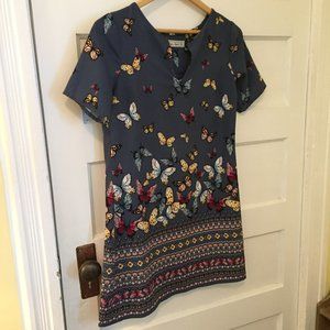 Abercrombie & Fitch grey butterfly shift dress - size XS